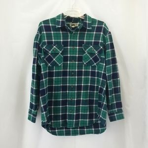 DULUTH Green Heavy Weight Plain Shirt Shacket
